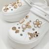 14pcs Sparkling Rhinestone Faux Pearl Shoe Charms Pins Set DIY Detachable Decorative Accessories Suitable For CROCS Clogs