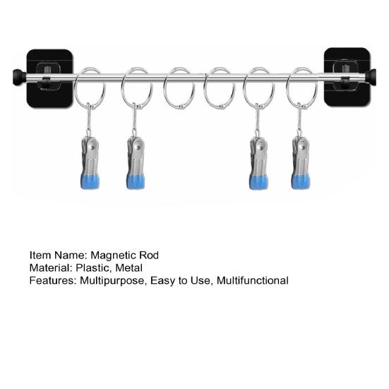 Magnetic Rod Set Multipurpose Magnetic Flip Calendar Holder Calendar Pocket Chart Easel Stand White Board Refrigerator Accessories