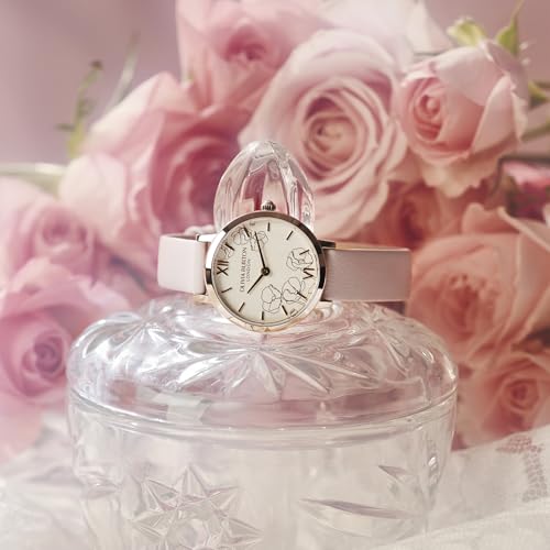 Authorized Dealer [OLIVIA BURTON] Olivia Burton Women's Watch [SIGNATURE] Abstract Floral Prim Rose Leather 28mm 24000357