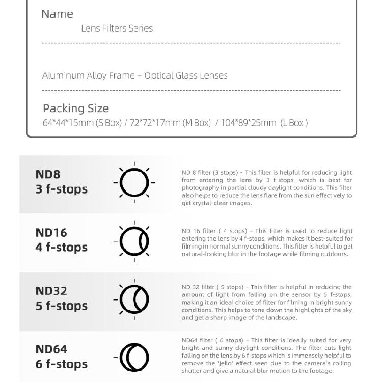 Portable Travel Friendly Filter Set With Protective Case Fit for CPL ND ND/PL Black Misting Lens Accessories Photography