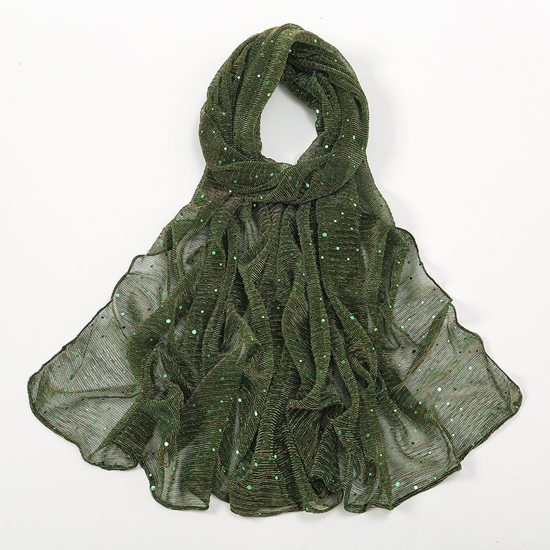 New Sequin Gold Silver Thread Women Scarf Girls Summer Solid Sunscreen Thin Scarves Soft Foulard Shawl Casual Female Wrap Shawls