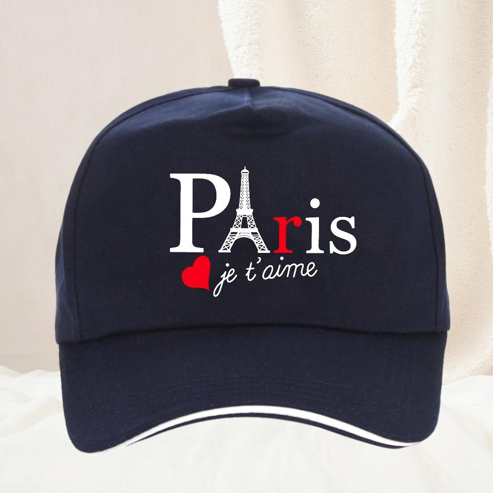 Paris Eiffelturm Ich Liebe Dich Verstellbare Baseballkappe Polyester Lässig Outdoor Reise Unisex Erwachsenen Reisehüte