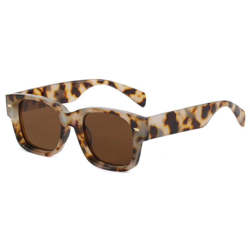 

JYL TS Sardine Temple Sunglasses Small Frame UV Protection Women 2451 A-3160 темно-коричневого