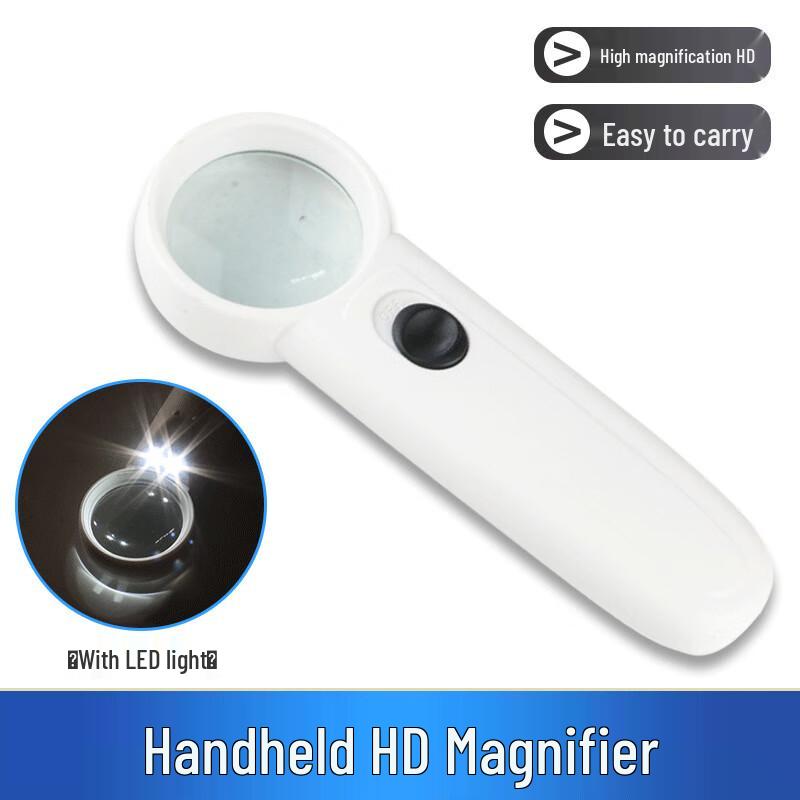 Miling 8x 37mm Dual LED Handheld Magnifying Glass