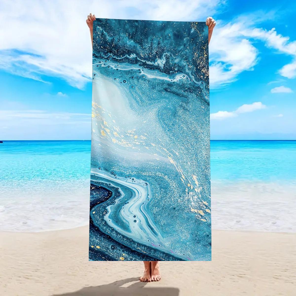 

1pc Ultra fine fiber quick drying absorbent beach towel, multifunctional beach towel for sports, swimming, and shower rooms W40*H60(CM)