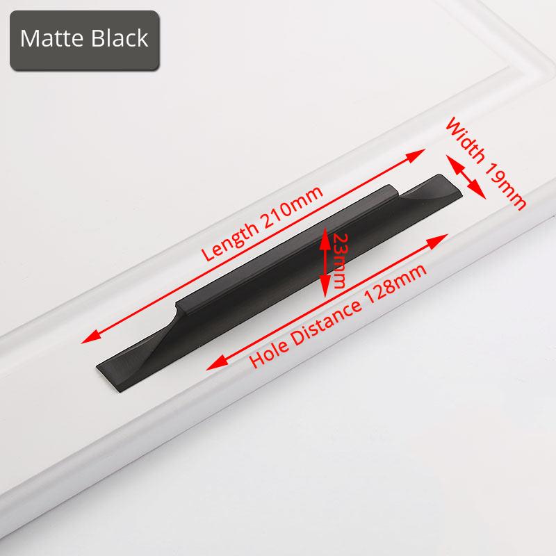KAK American Style Black Cabinet Handles Gold Solid Aluminum Alloy Kitchen Cupboard Pulls Drawer Knobs Furniture Handle Hardware