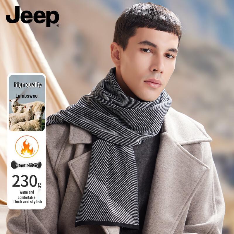 Jeep Мужской клетчатый зимний шарф