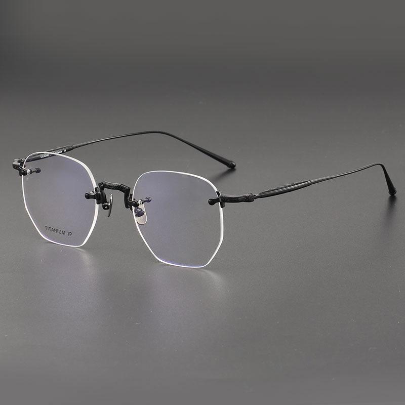 Japanese Style Pure Titanium Retro Eyeglasses Frame
