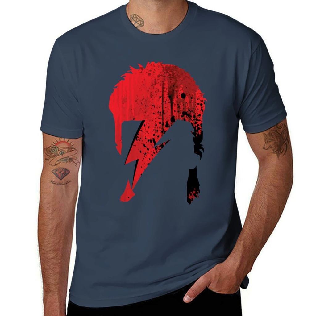 ROCK ART 80s music 70s music watercolor red TShirt Christmas Casual Tee Shirt
