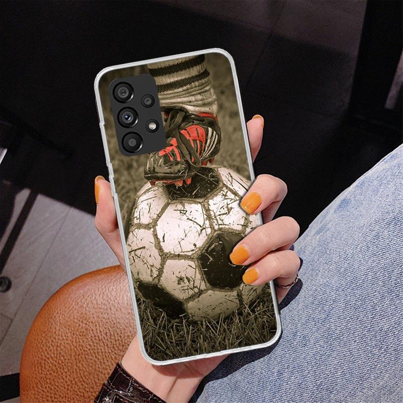 Football Soccer Ball Design Phone Case For Samsung Galaxy A17 A16 A15 A14 A13 A57 A56 A55 A54 A53 A37 A36 A35 A34 A33 A26 A25 A2