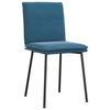 VidaXL Dining Chairs Set of 4 Blue Velvet, Chair, Living Room Chair, Accent Chair, Kitchen Chair, Dining Room Seat 3315354