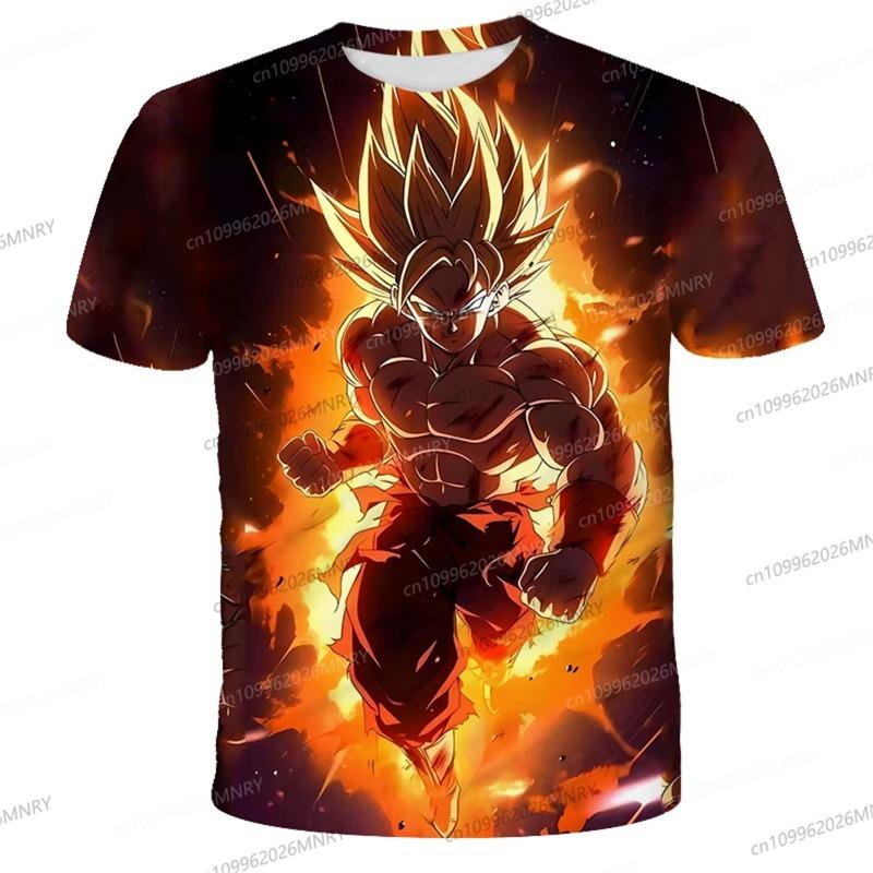 Anime Dragon Ball Son Goku Tshirt 3D Print Men's clothing Summer Girl clothes Top women Tshirt Girl Unisex Children's Clothing