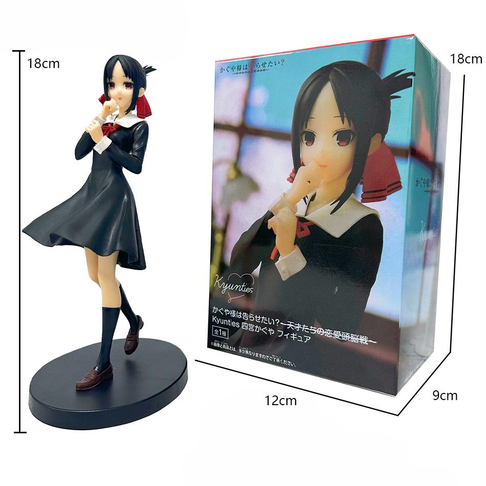18cm Anime Figure Love is War Fujiwara Chika Shinomiya Kaguya Kawaii Girl Action Figure Collectible Model Doll Toy Gift