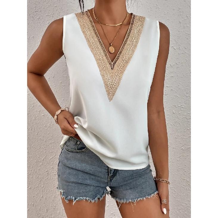 Women s Lace Satin Shirt 2026 Spring/Summer New Loose-Fit Blouse S белый
