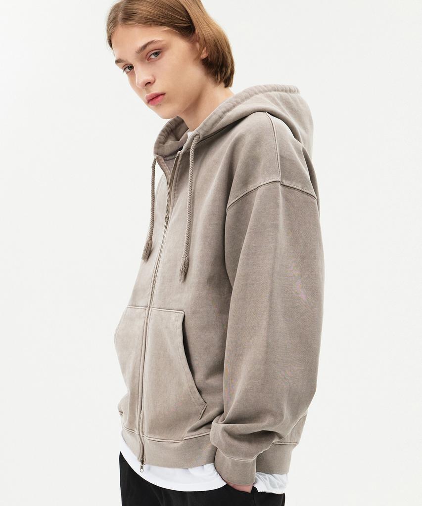 Topboy [2Pack] Weight Pigment Two-Way Oversized Zip-Up Hoodie (Type B)