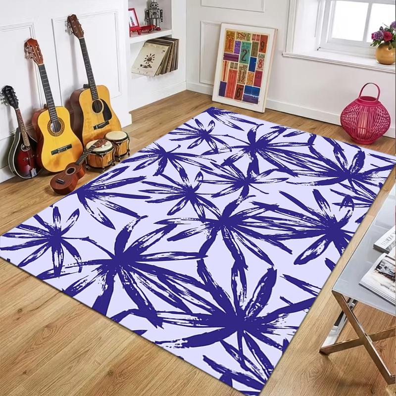 

Fresh Botanical Plant Pattern Carpet Mat Rug Soft Floor Mat for Living Room Bedroom Home Decoration Rugs for Bedroom Area Rug 40x60CM