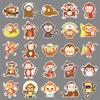 50pcs Creative Monkey Doodle Cartoon Animal Stickers for Phones & Suitcases - Waterproof & DIY