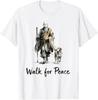 Minimalistischer Zen-Kunstspaziergang für Friedensmönche mit Aloka Hund T-Shirt