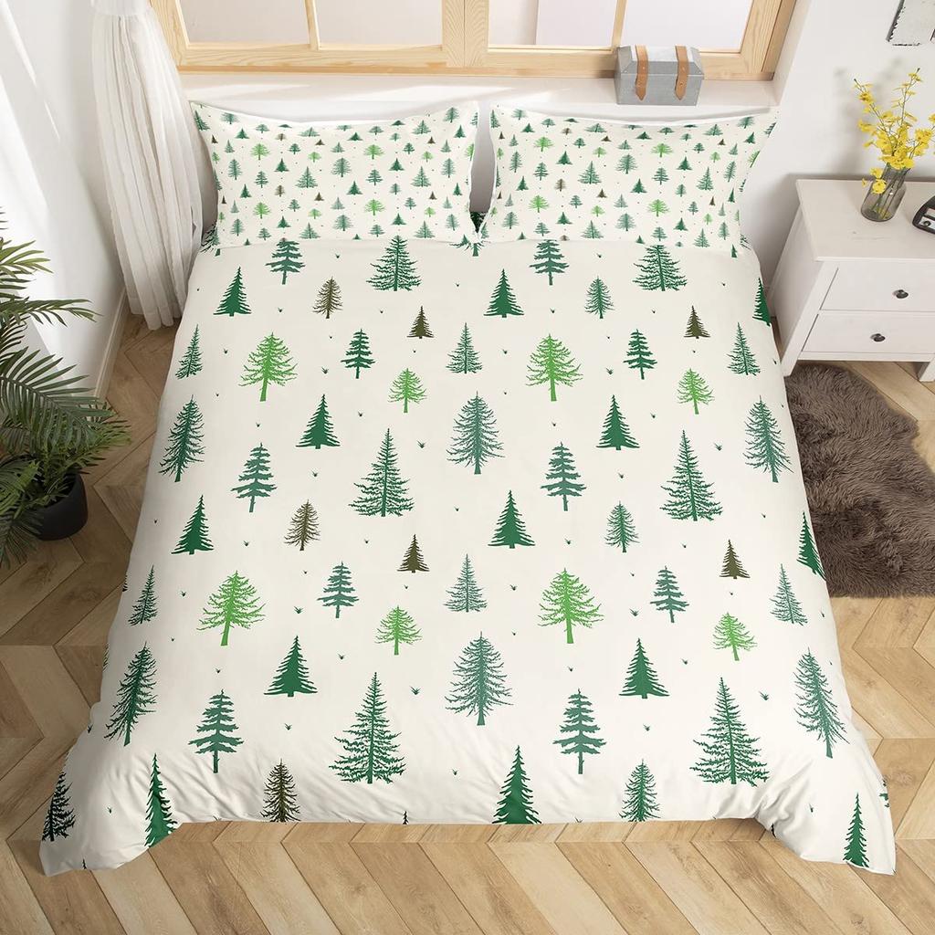 Pine Duvet Cover Sets for Teens Kids Adults Quilt Covers Lightweight Down Bedroom Decor 2 Pillowcases 1 Duvet Cover No Comforter