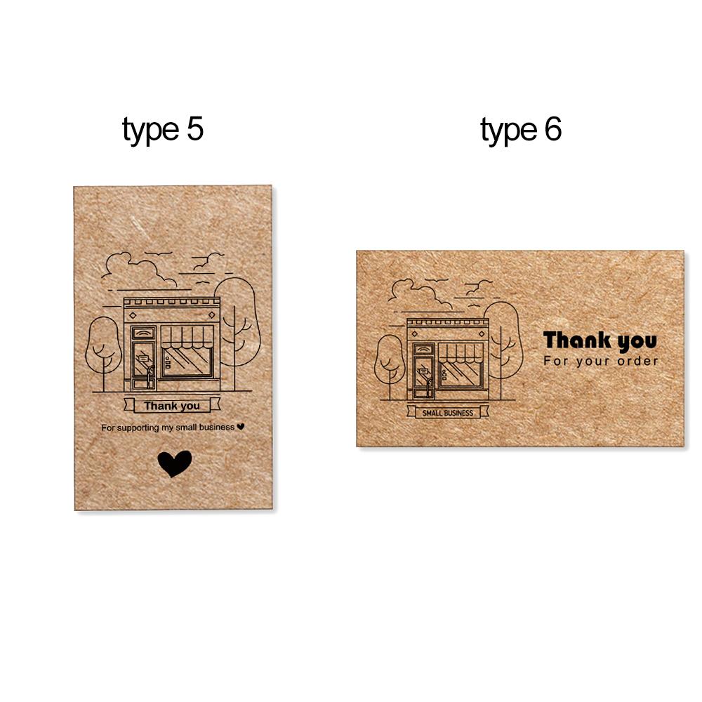 30PCS Online Retail Cardstock Package "Thank You For Your Order" Postcards Greeting Labels Kraft Paper Cards Express Appreciate