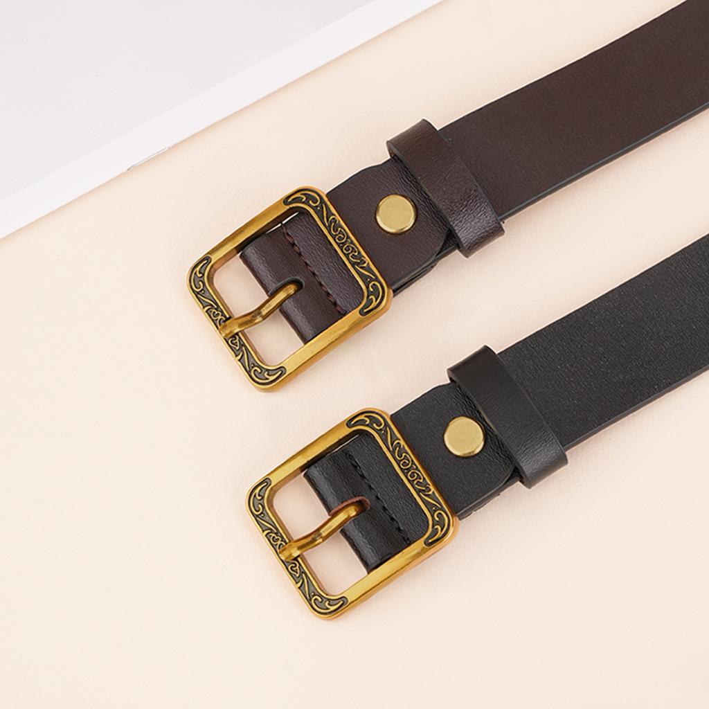 Light Luxury Niche Design Genuine Leather Women, Belt Two-layer Cowhide, Retro Pin Buckle Fashionable and Versatile