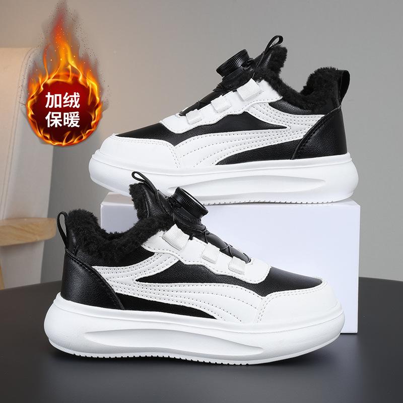 

Доска обувь для девочек, зимняя детская, мягкая подошва, теплая подошва, бархатная нескользящая кожа, большие хлопковые туфли, обувь 2025 спортивная, для детей среднего и старшего возраста 39