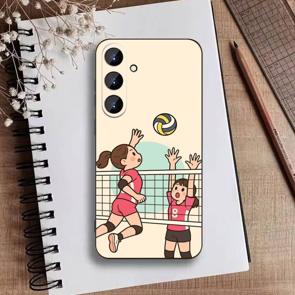 Painted volleyball (9) Phone Case For Samsung Galaxy A73,A72,A71,A70,A52,A51 Others Soft Black Cover