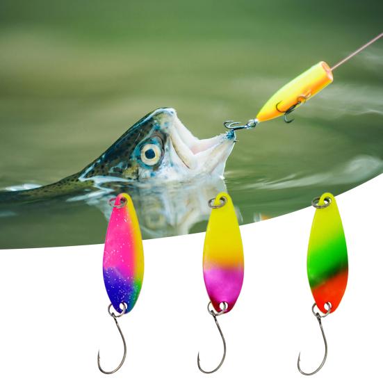 6Pcs 5g/4cm Colored Sequins All Water Universal Sharp Hook Increase Rate Angling Willow