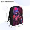 Radiostatic Vox Alastor Backpack Hazbin Hotels Stylish Backpacks Youth Camping Pattern School Bags Colorful Rucksack