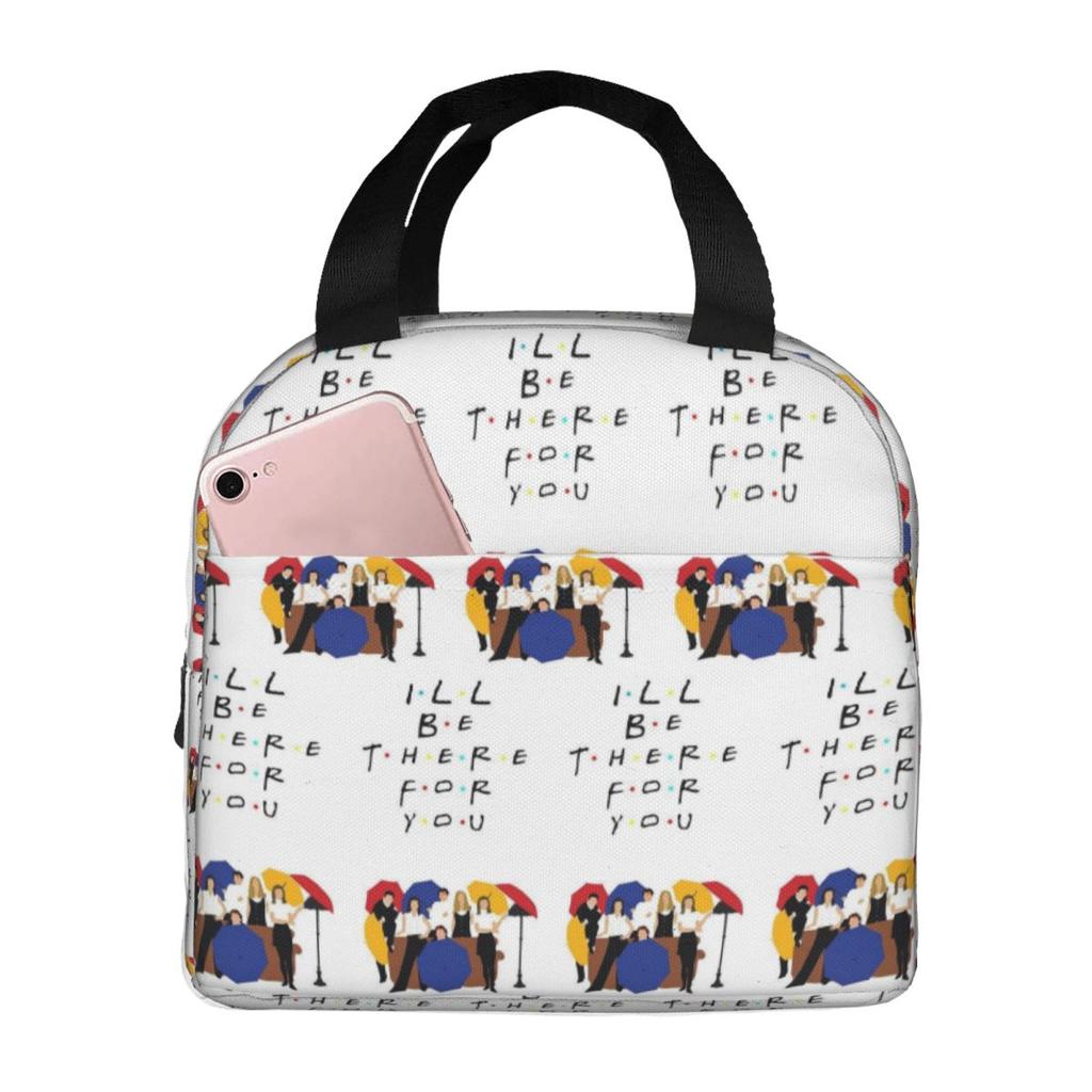 Bolsa de almuerzo térmica aislada de la serie de TV Friends para mujeres Niños Cajas de comida portátiles Fiambrera térmica Bolsa Tote