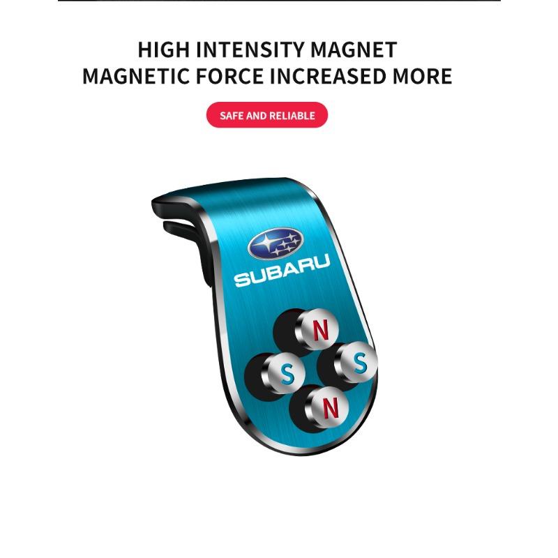 1x Auto Magnetischer L-förmiger Auto-spezifischer GPS-Handyhalter Emblem Für Subaru Forester Impreza Outback Legacy Tribecacar WRC XV