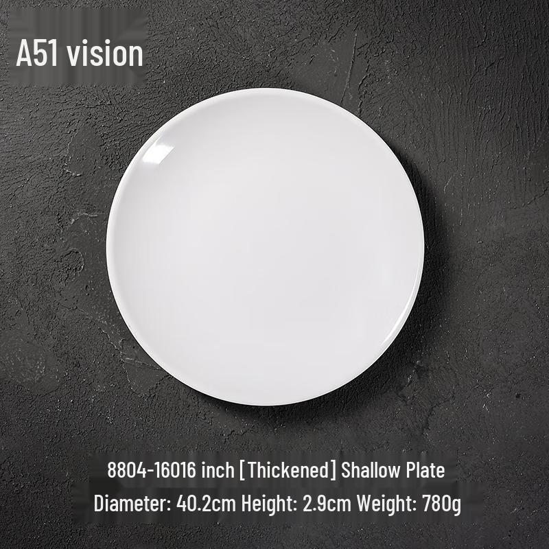 Food-Grade Melamine Round Plates (10-Pack)