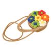 Blumen Stroh Strandtasche für Damen Niedliche Mode Große Kapazität Stroh Schultertasche für Sommer Outdoor Khaki