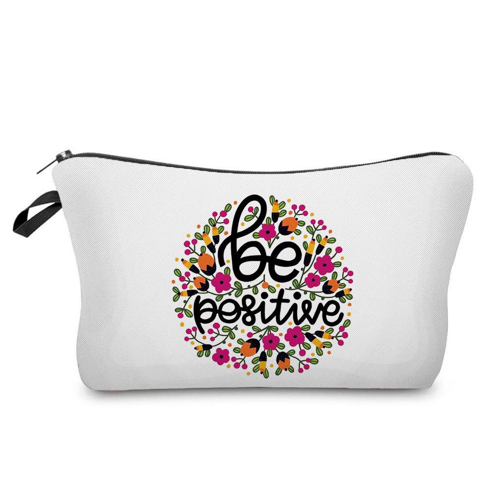 Women Flower Print Cosmetic Bag Toiletries Organize Travel Storage Case 6778