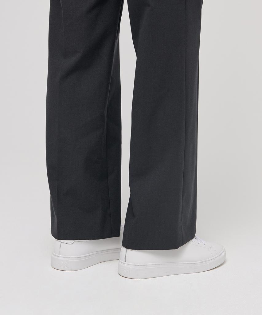 MUSINSA STANDARD WOMAN Women'S Lightweight Straight Hidden Banding Slacks [Gray]