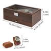 Used ProCase Wooden Men's Jewelry Box, 2 Tier Watch Holder & Sunglasses Box Organizer, Display Case with Clear Glass Top and Storage Drawer