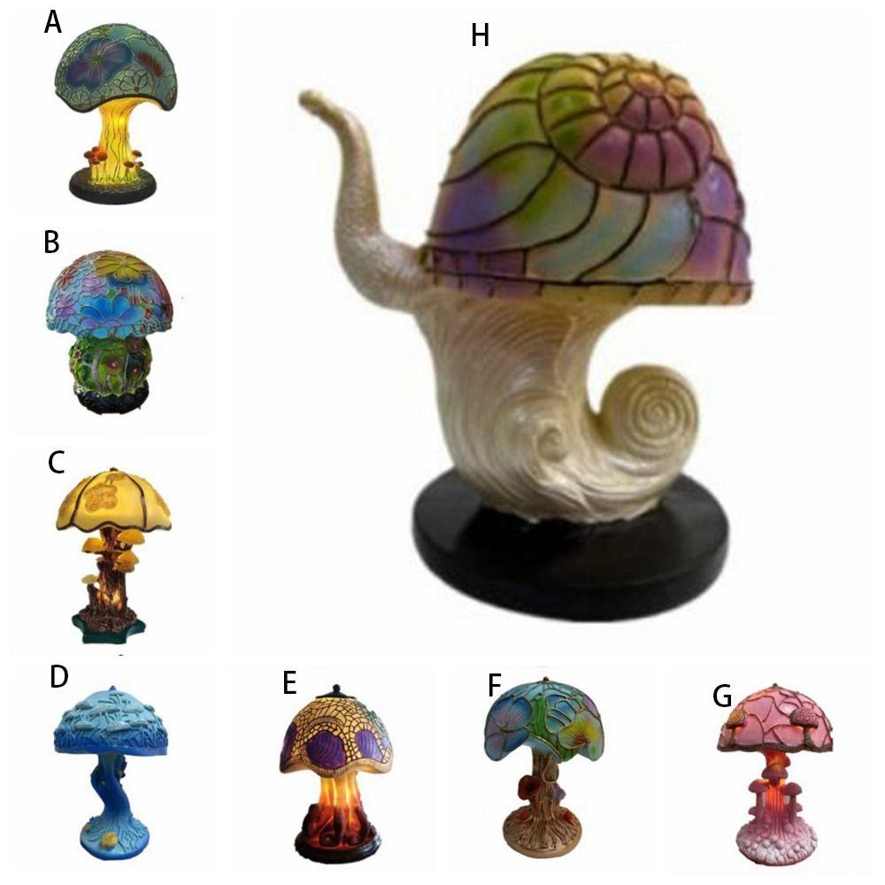Unique Aesthetic Design Table Lamp Resin Plant Series Mushroom Lamp USB Soothing Light Night Light Home Decor