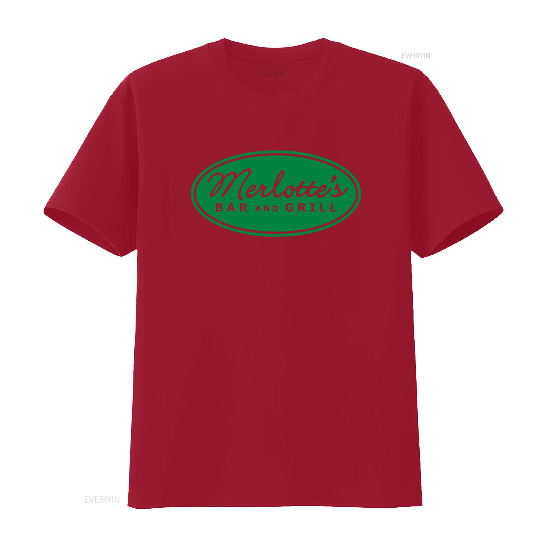 Juniors True Blood TV Show Series Merlottes Bar and Grill Print White Cosplay T Shirt vintage Washed streetwear Stretched S