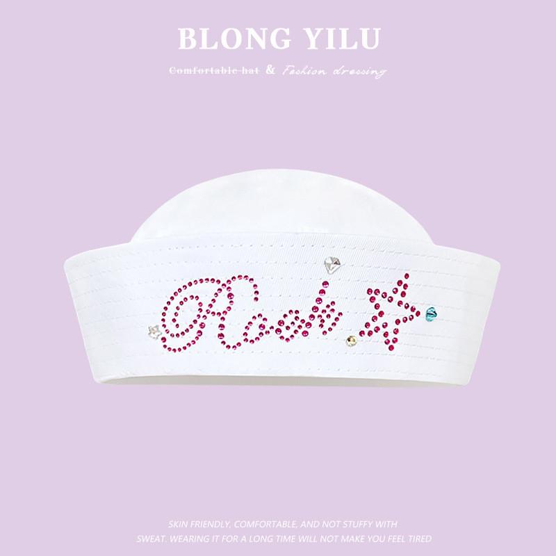 Sailor Hat With Bow Mesh Breathable Cotton For Summer And Spring Wear