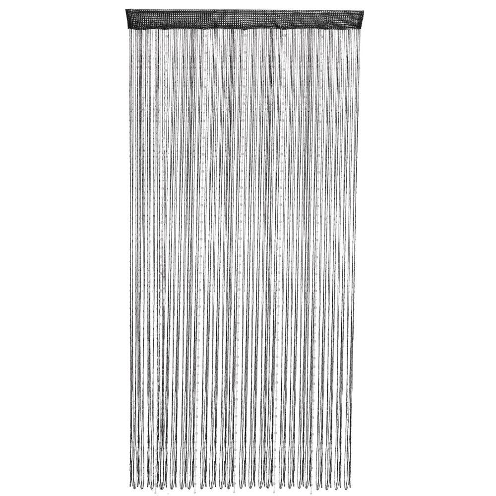 

Beautiful Crystal Bead Beaded Curtain Dense Elegant String Curtain Durable Decorative Partition Curtain Room Partition чёрный