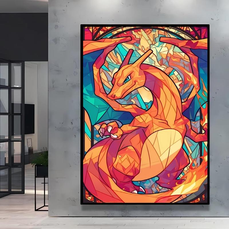 Modern and Stylish Pokemon Mew Decorative Paintings with Bright and Long Lasting Colors Adding A Touch of Brightness To Wall