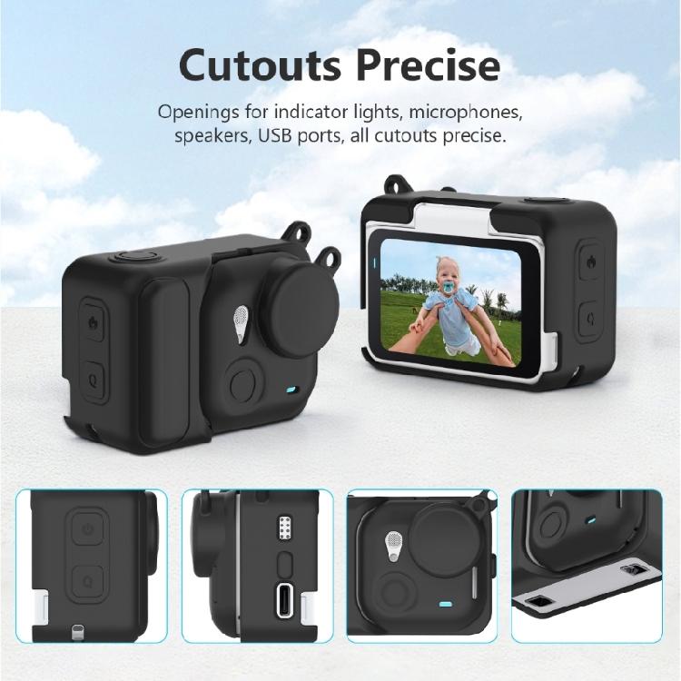 Shock Absorbing Silicone Housing Case Sleeve Shell For Small Action Device Slip Resistant Lightweight Protective Cover