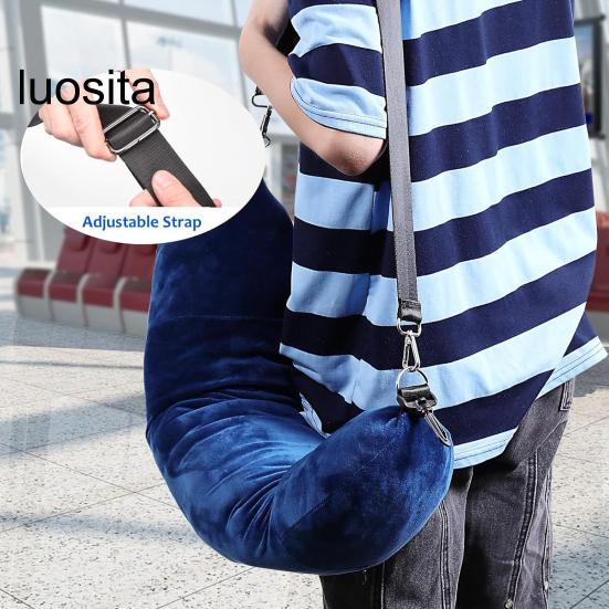 Neck Pillow, Space-saving Refillable Travel Pillow, Adjustable Comfortable Neck Support Pillow for Outdoor