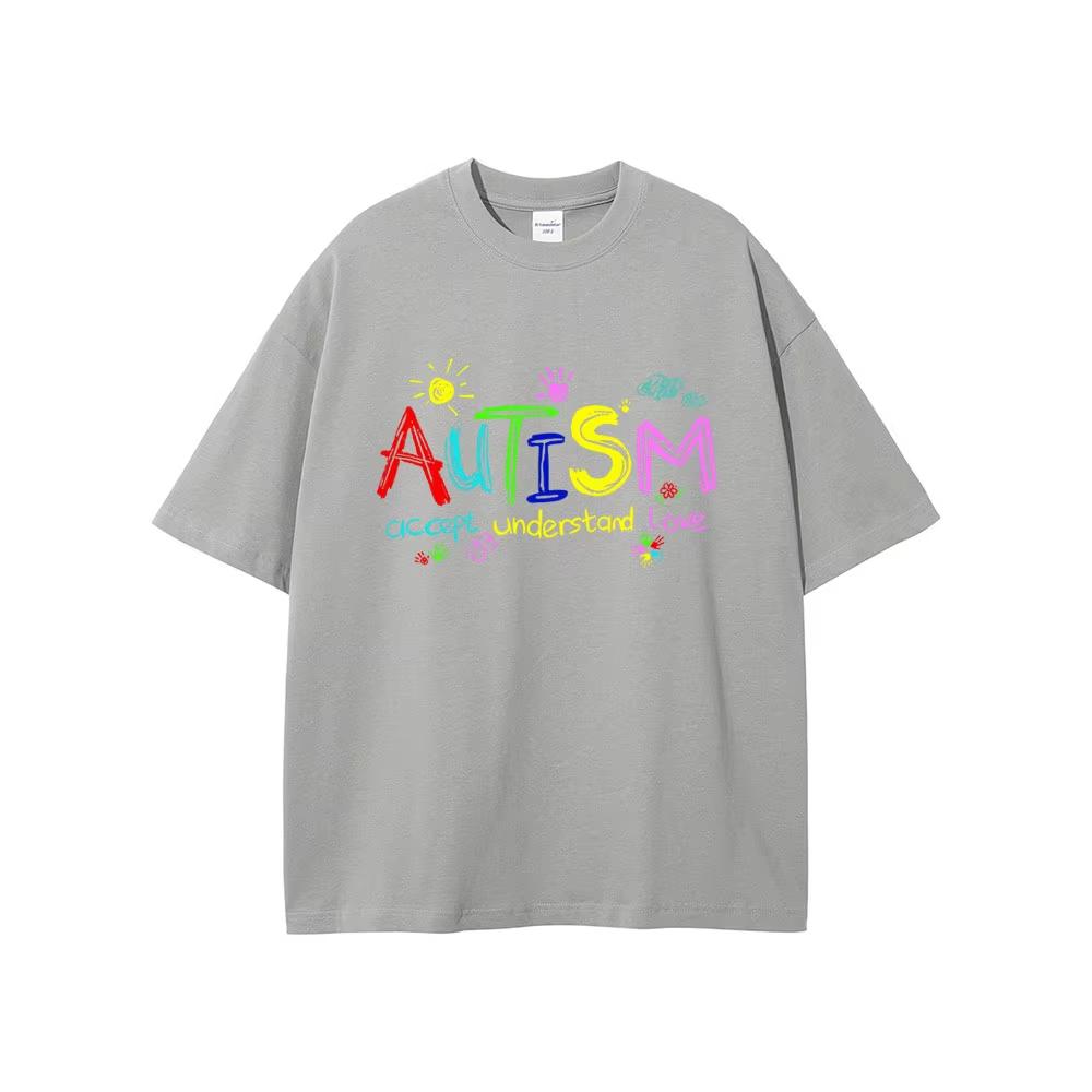 Autism Accept Understand Love T-shirts Men Women Fashion Oversized Streetwear Summer Male Soft Cotton Short Sleeve Tshirt