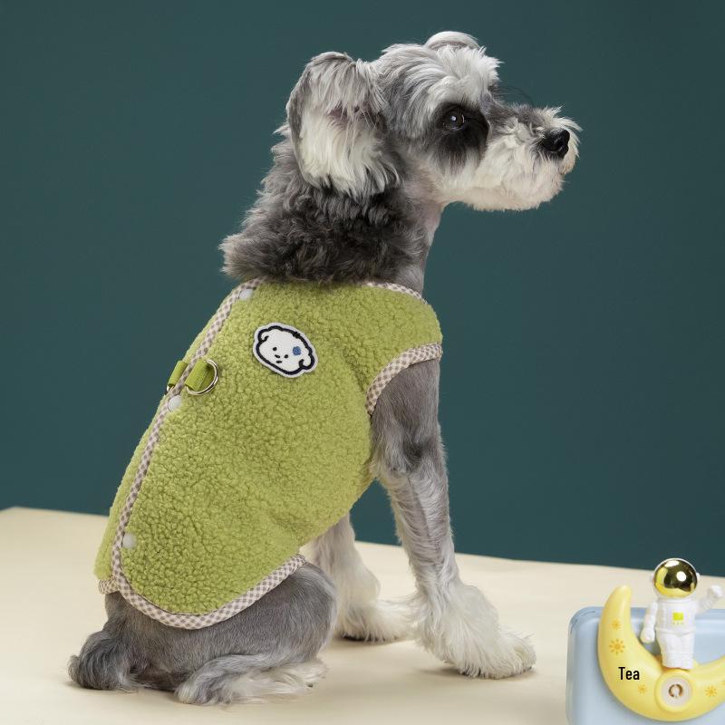 Rainbow Striped Fleece Jacket for Pets - Autumn and Winter Warmth for Cats and Small Dogs