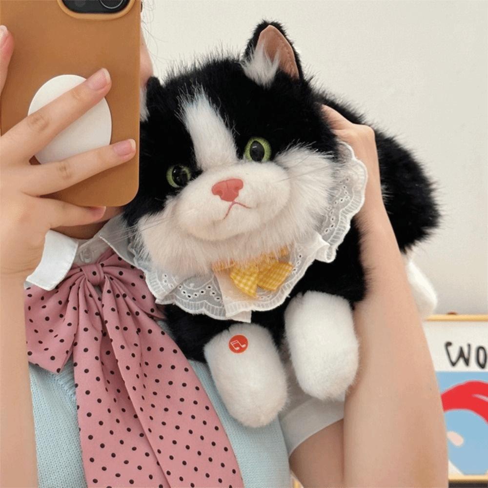 Fluffy Ragdoll Cat Plush Doll Voiced Simulated Kitten Model New Realistic Cat Doll  Kids
