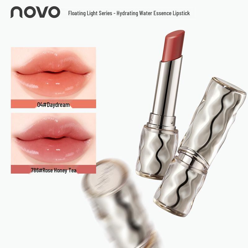 NOVO Moisturizing Honey Fluorescent Lipstick: Mirror Gloss, Stain-Resistant, Bare Face Whitening Effect.