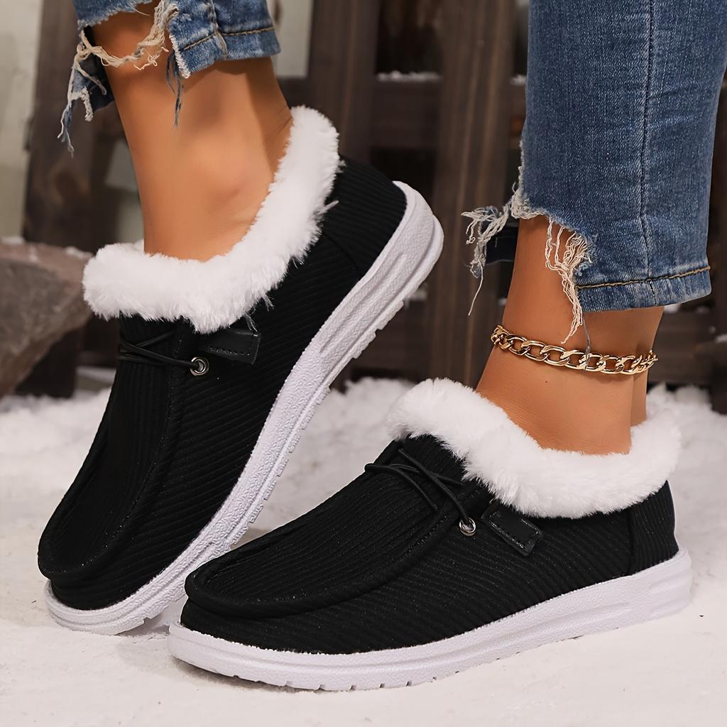 Fashion 2025 Women Casual Shoes Big Size Cotton Shoes Woman Thick Bottom Comfortable Snow Boots Female Thickened Fluff Sneakers Women