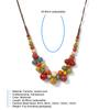Colorful Handmade Ceramic Necklace Multilayer Adjustable Boho Vintage Jewelry Unique Statement Accessory for Women 198