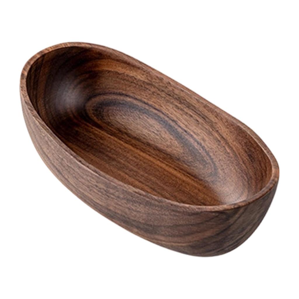 Rustic Wood Tray Decorative Bowl Candle Holder Storage Organizer for Bathroom Keys Centerpieces Supplies
